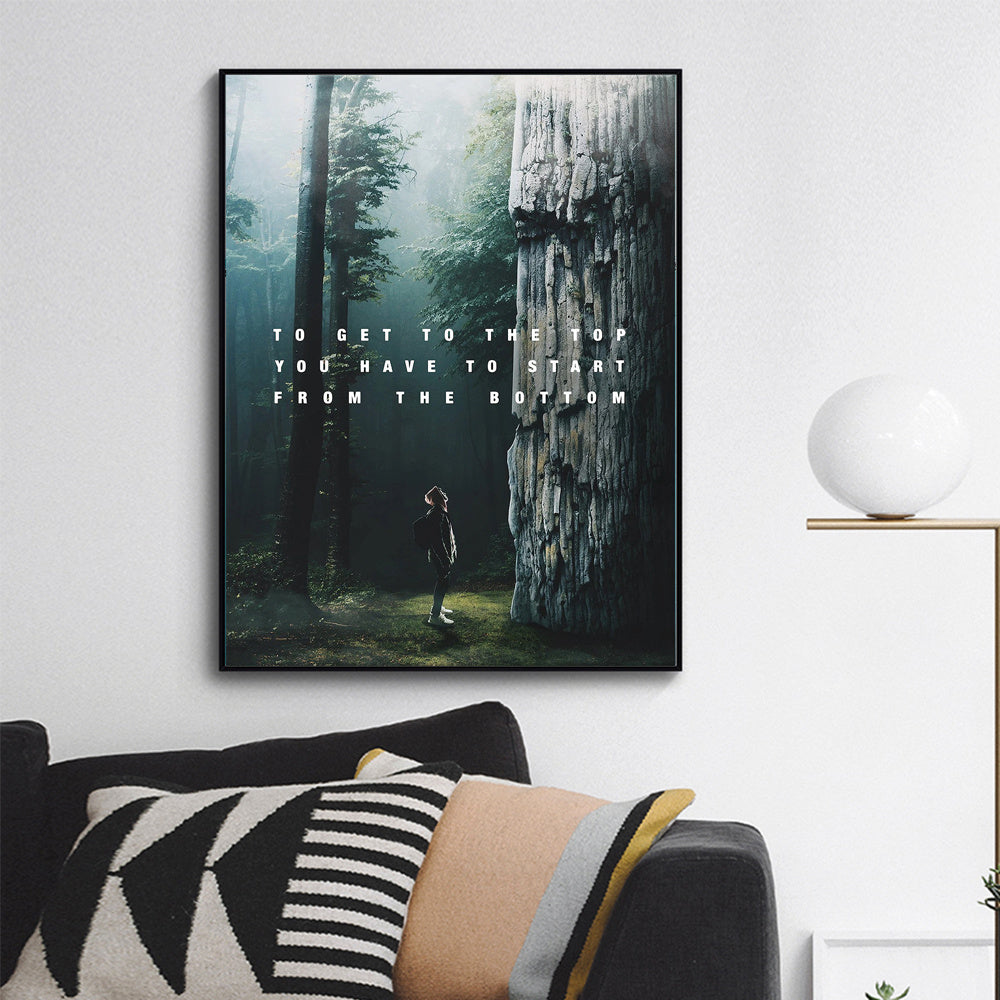 Modern Wall Decor Canvas Inspirational Quotes Painting Wall Art Poster Hit - Lumina shop