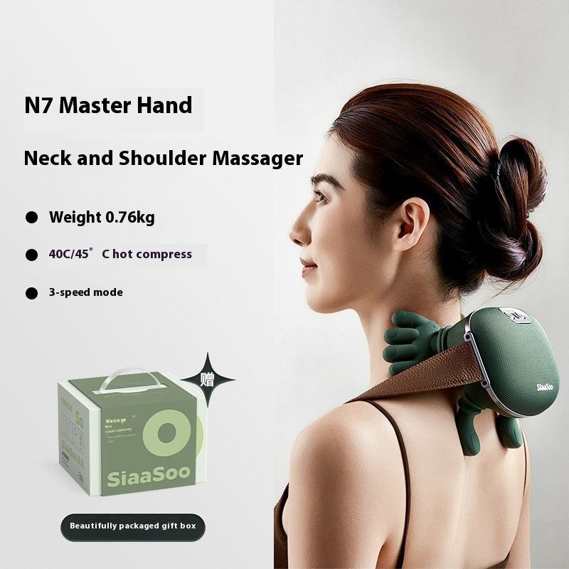 Electric Neck And Shoulder Muscle Massager Wireless Shoulder And Back Kneading Massage Shawl Neck Masajeador Relax Pain Relief - Lumina shop