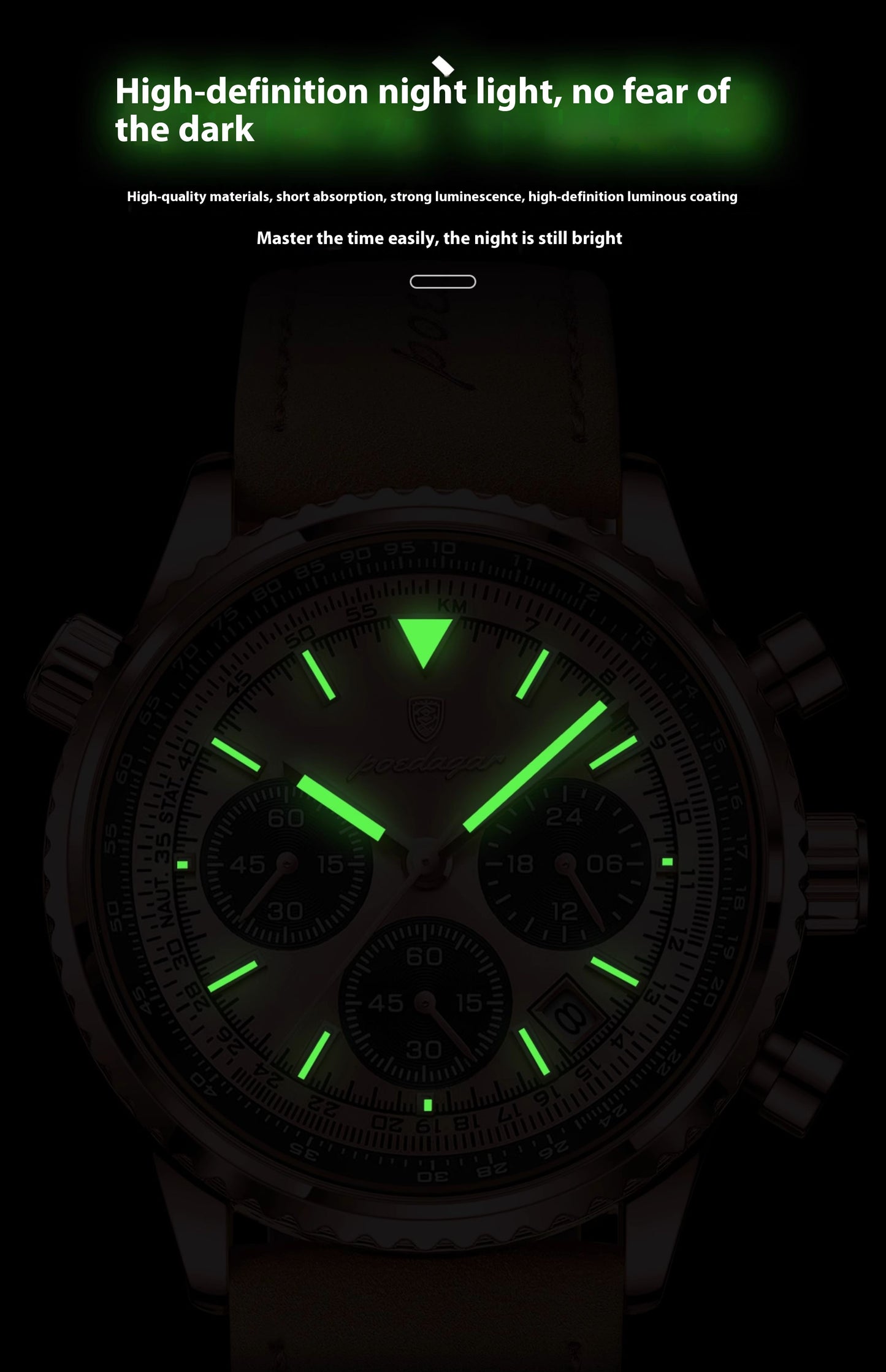 Men's Multifunctional Fashionable Waterproof Night Light Watch – Durable, Stylish & Built for Every Moment | Luminashop