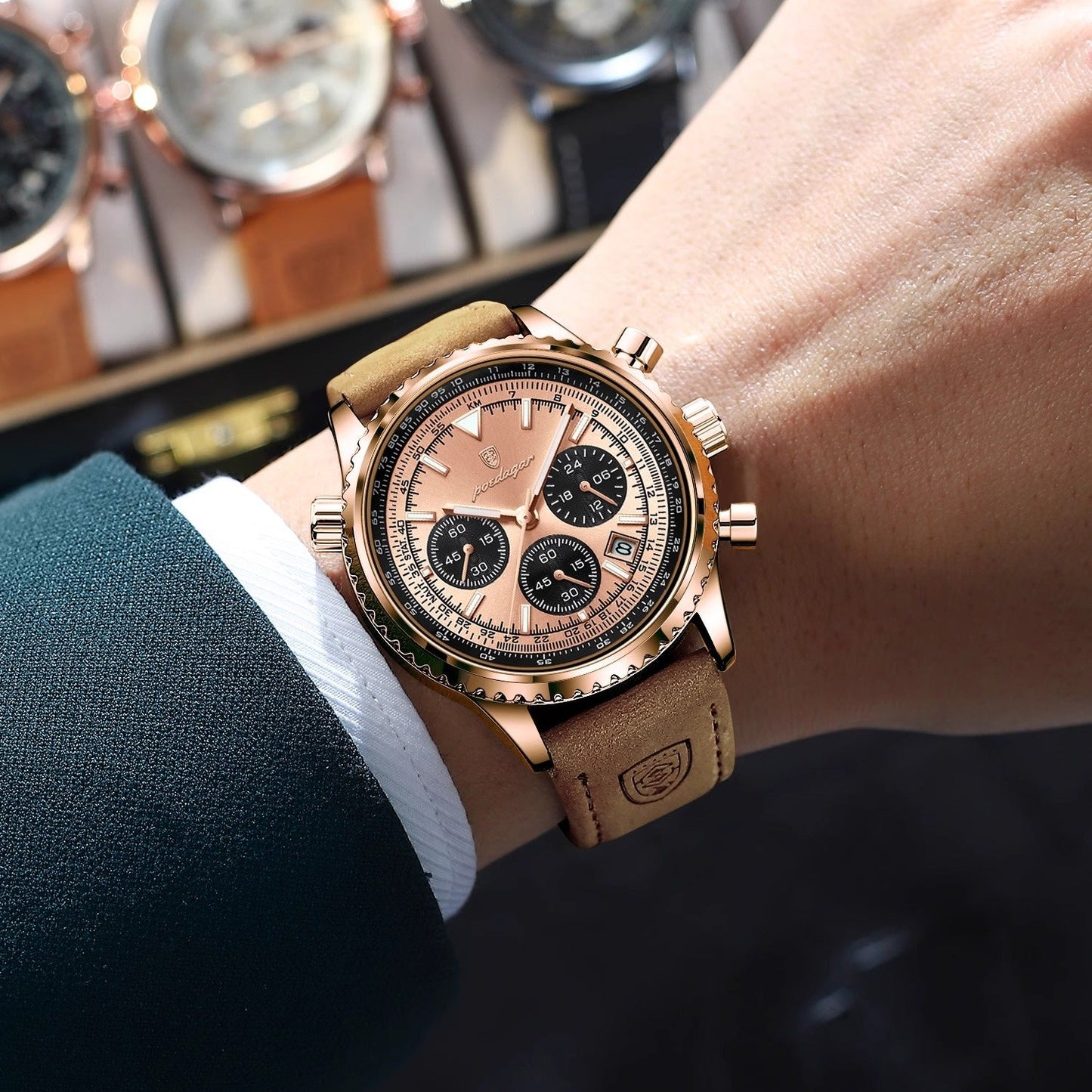 Men's Multifunctional Fashionable Waterproof Night Light Watch - Lumina shop