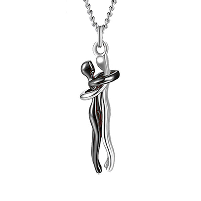 Love Hug Necklace Unisex Men Women Couple Jewelry Simple Temperament Clavicle Chain Valentines Day Lover Gift - Lumina shop