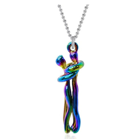 Love Hug Necklace Unisex Men Women Couple Jewelry Simple Temperament Clavicle Chain Valentines Day Lover Gift - Lumina shop