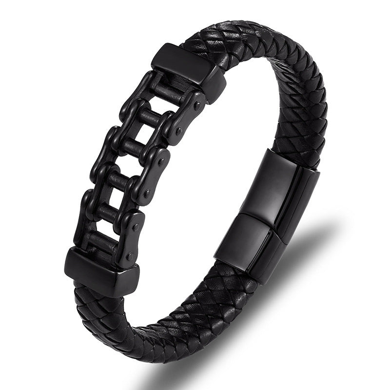 Leather Braided Bracelet,Men'S Cowhide Jewelry - Lumina shop