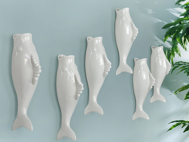 Simple Modern Creative Ceramic Goldfish Wall Decor Hanging - My Store