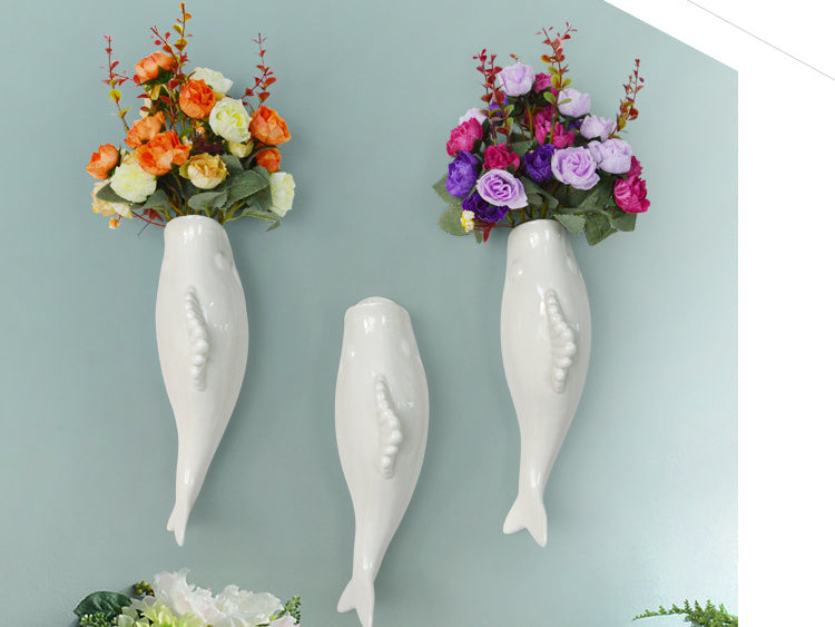 Simple Modern Creative Ceramic Goldfish Wall Decor Hanging - My Store