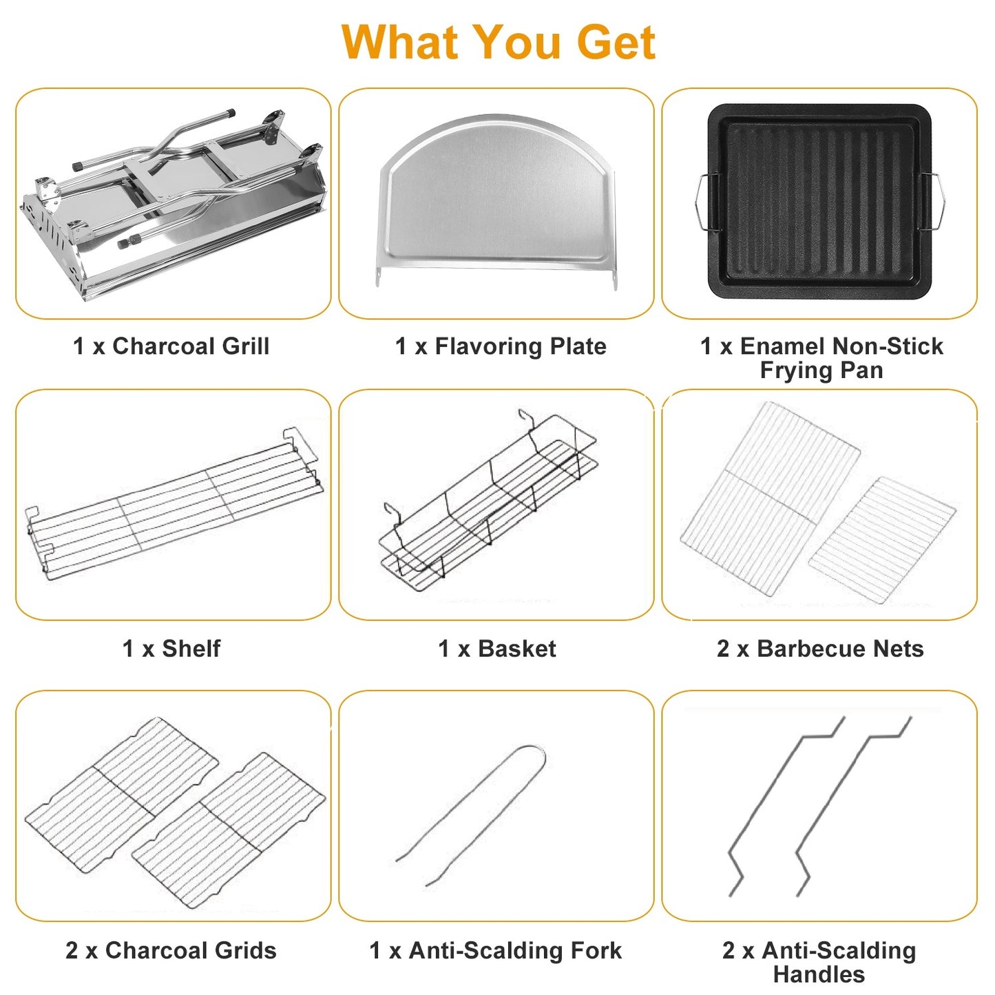 1Pc Foldable BBQ Grill Portable Charcoal Barbeque Grill Stainless Steel BBQ Grill For Picnic Camping Yard Cooking Fedex Shipping - Lumina shop