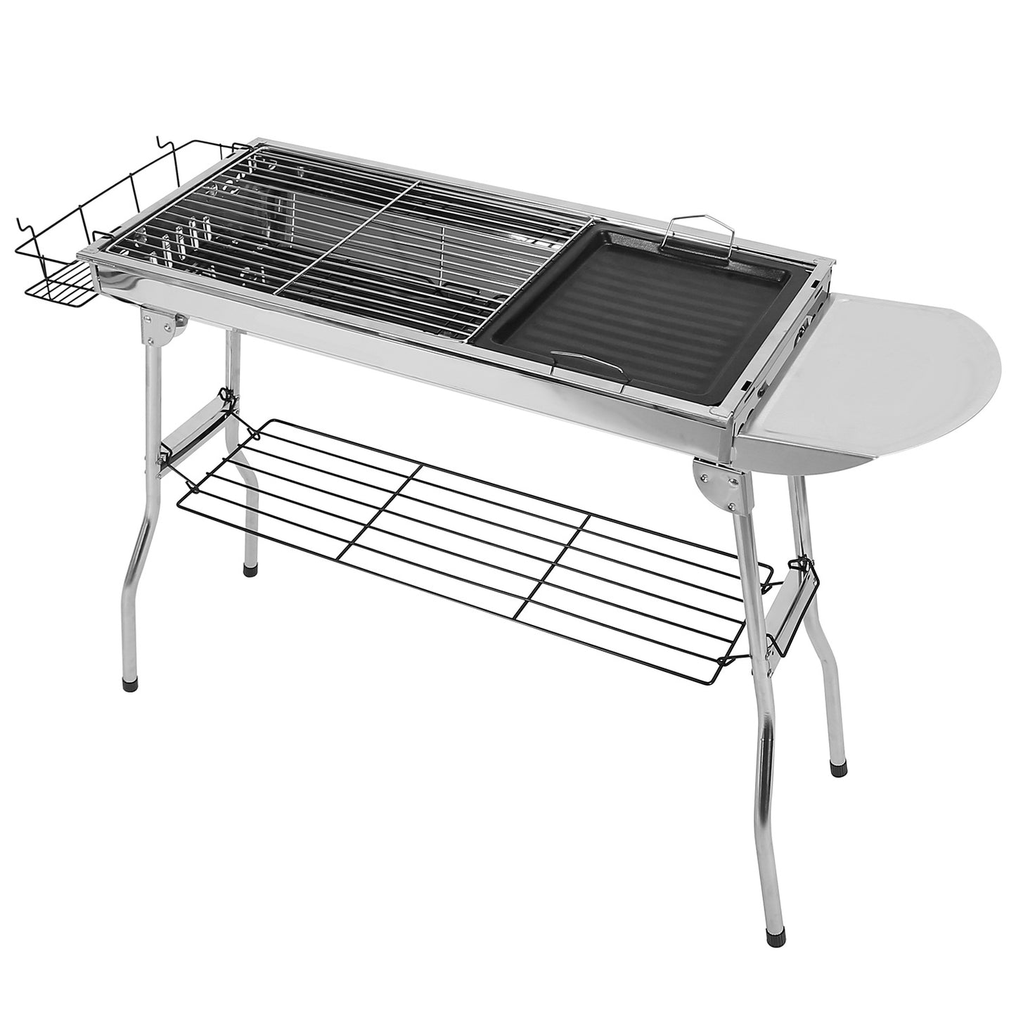 1Pc Foldable BBQ Grill Portable Charcoal Barbeque Grill Stainless Steel BBQ Grill For Picnic Camping Yard Cooking Fedex Shipping - Lumina shop