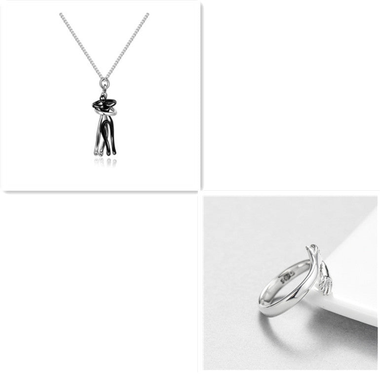 Love Hug Necklace Unisex Men Women Couple Jewelry Simple Temperament Clavicle Chain Valentines Day Lover Gift - Lumina shop