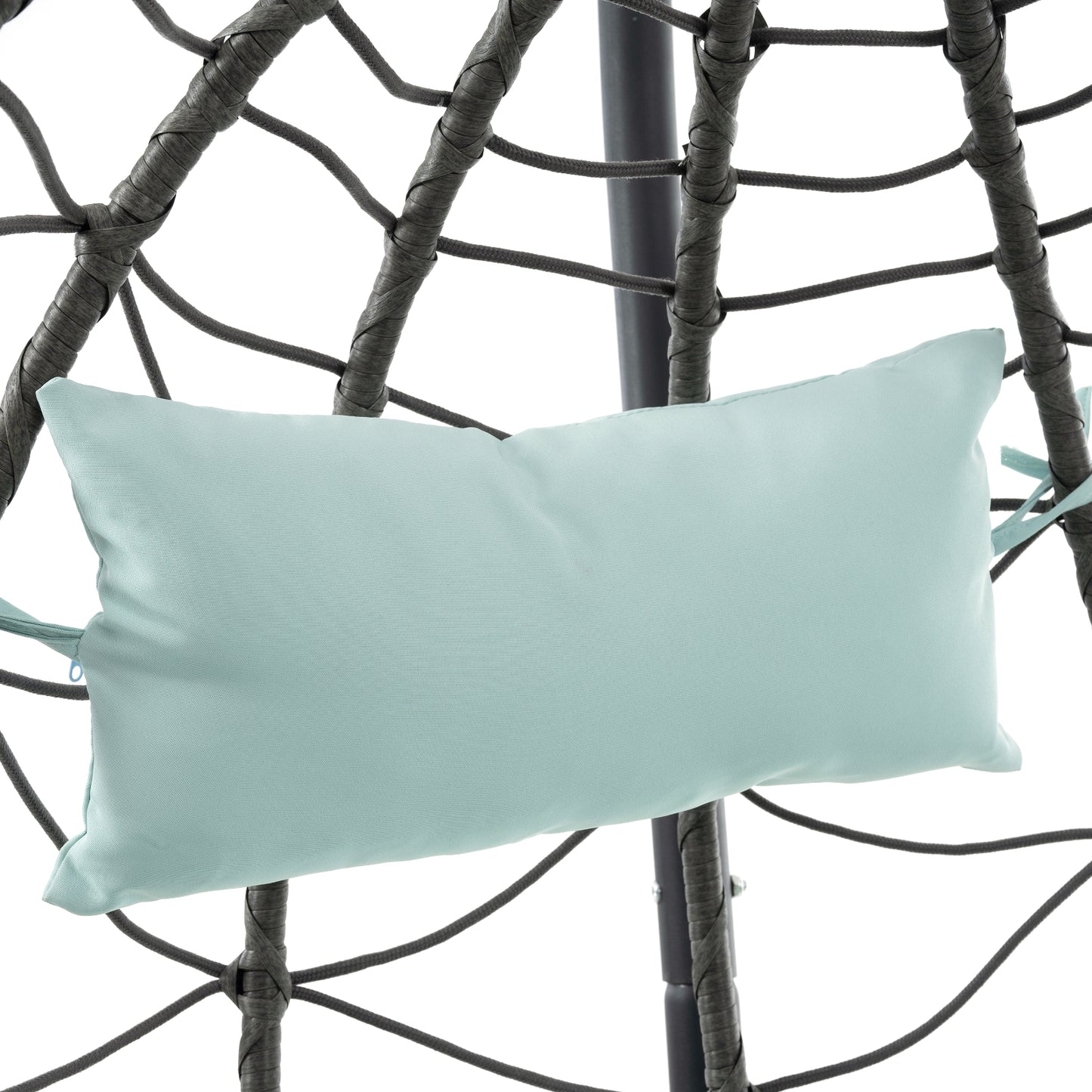 Egg Chair With Stand Indoor Outdoor Swing Chair Patio Wicker Hanging Egg Chair Hanging Basket Chair - My Store