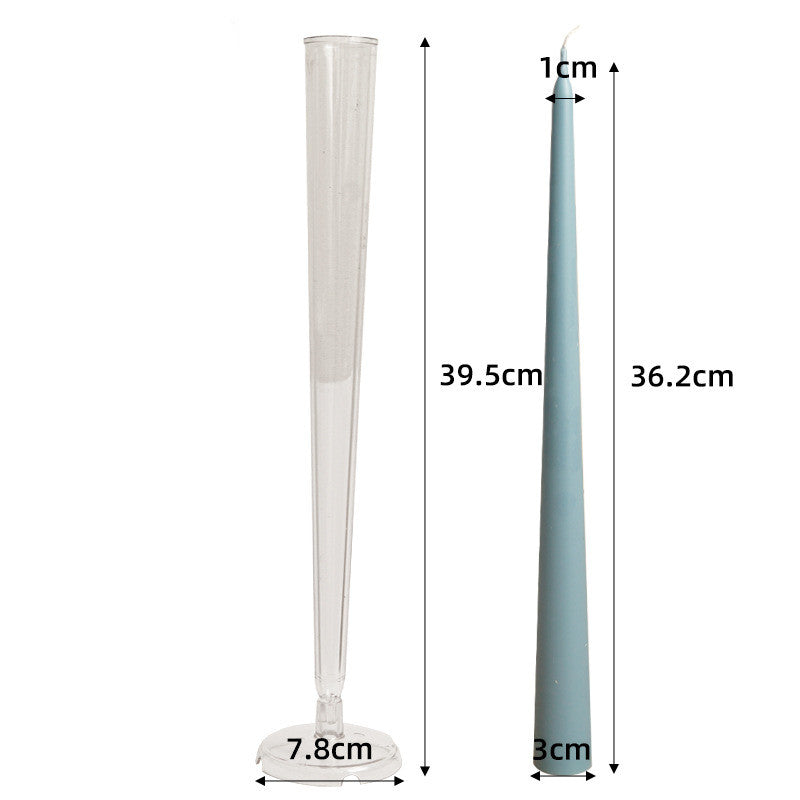 Long Rod Candle Mold – Large & Small Head Plastic Mold for DIY Wax and Dinner Candles | Luminashop🌹🕯️