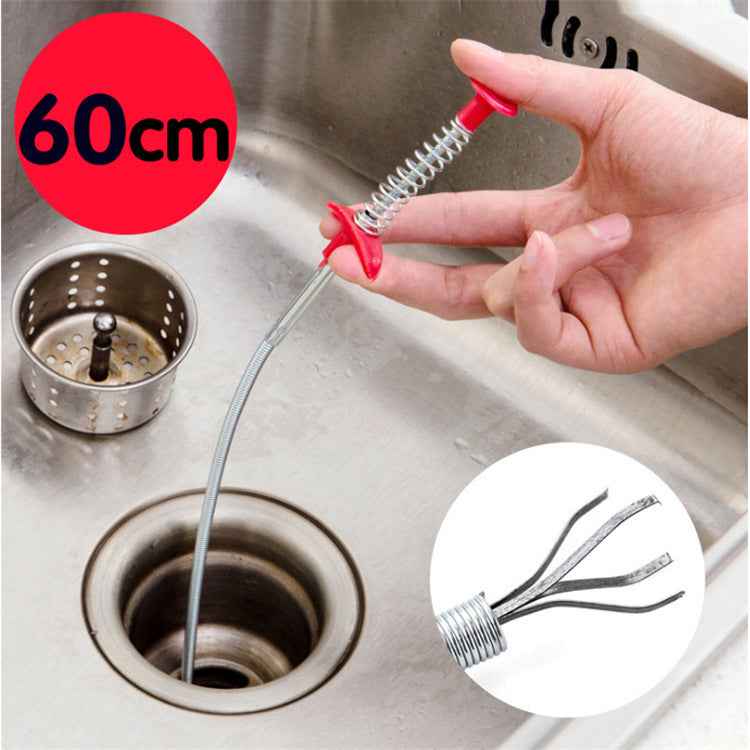 60CM Sewer Dredger Spring Pipe Hair Drain Clog Remover Cleaning Tools Household For Kitchen Sink Kitchen Gadgets