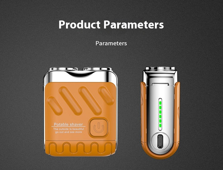 Portable Rotary Dual Ring Electric Shaver – Rechargeable Travel Mini Razor for Men | Luminashop