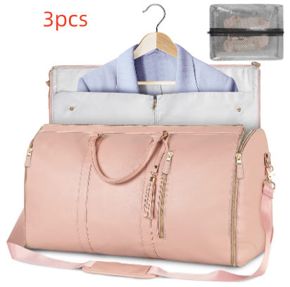Large Capacity Travel Duffle Bag Women's Handbag Folding Suit Bag Waterproof Clothes Totes - My Store