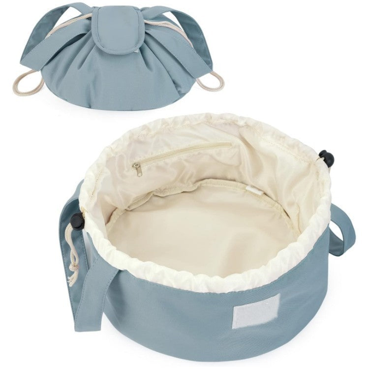 Barrel Drawstring Makeup Bag Large Capacity Women's Cosmetic Bag Toiletries Organizer Pouch Lady Travel Storage Case - Lumina shop