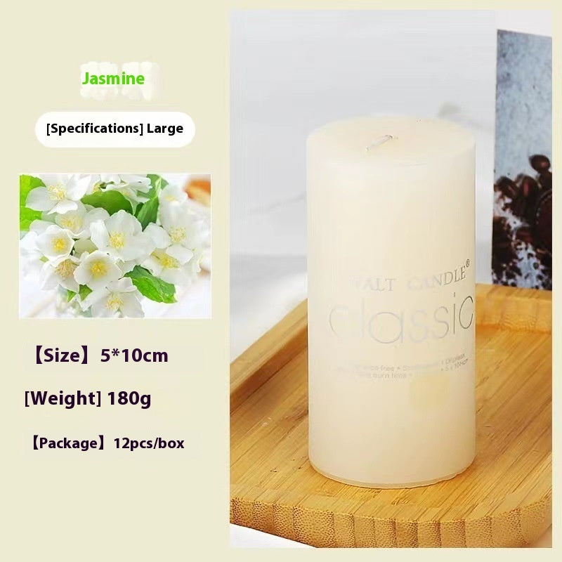 Cylindrical Color Aromatherapy Candle Brilliant Fragrance Candle Smokeless Candles - Lumina shop