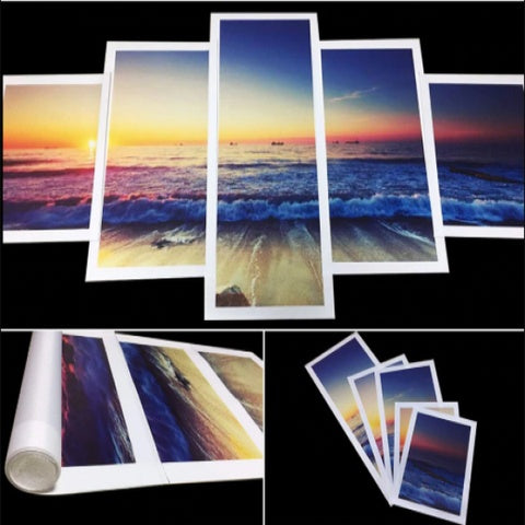 5 Piece Islamic Canvas - Masjid Al-Haram in Mecca with Kalimah - Lumina shop