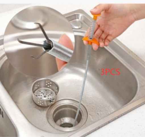 60CM Sewer Dredger Spring Pipe Hair Drain Clog Remover Cleaning Tools Household For Kitchen Sink Kitchen Gadgets