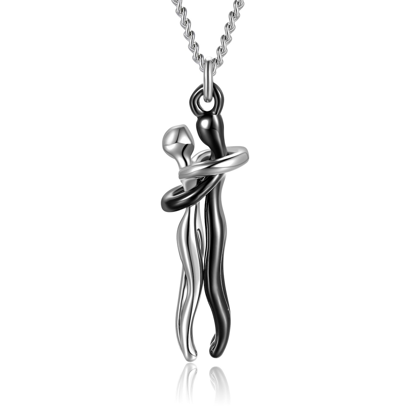 Love Hug Necklace Unisex Men Women Couple Jewelry Simple Temperament Clavicle Chain Valentines Day Lover Gift - Lumina shop