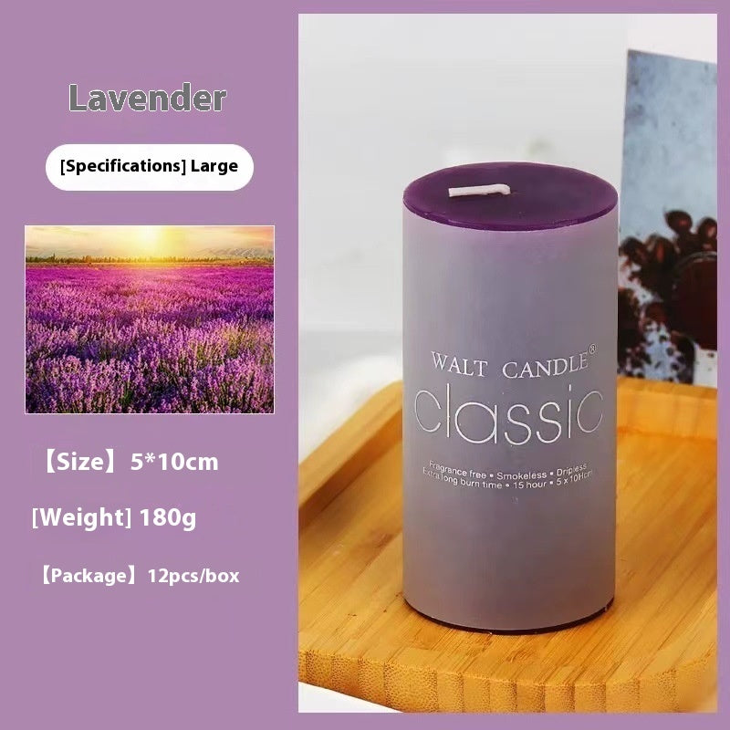 Cylindrical Color Aromatherapy Candle Brilliant Fragrance Candle Smokeless Candles - Lumina shop