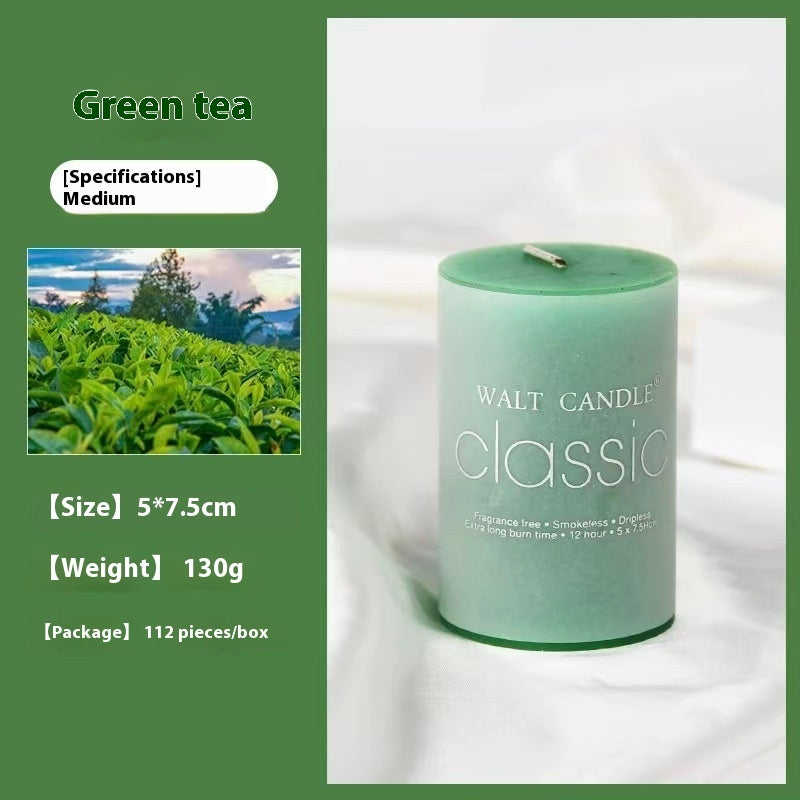 Cylindrical Color Aromatherapy Candle Brilliant Fragrance Candle Smokeless Candles - Lumina shop