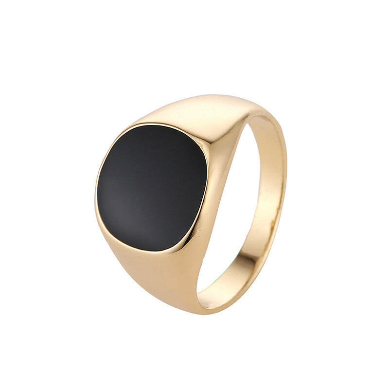 Classic smooth oil dripping men's zinc alloy ring - Lumina shop