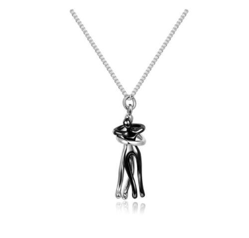 Love Hug Necklace Unisex Men Women Couple Jewelry Simple Temperament Clavicle Chain Valentines Day Lover Gift - Lumina shop