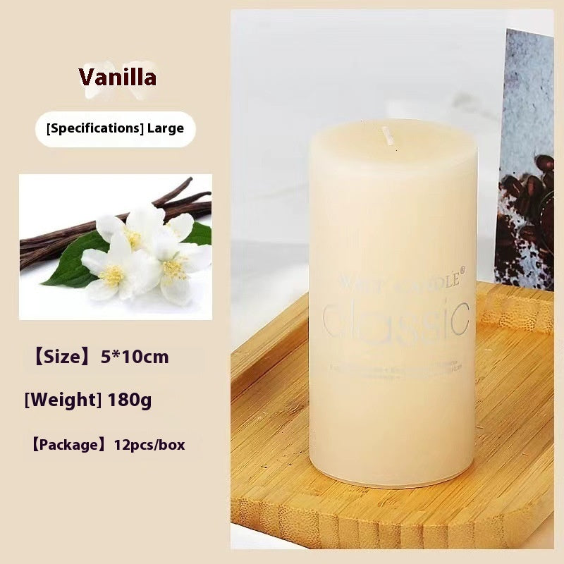 Cylindrical Color Aromatherapy Candle Brilliant Fragrance Candle Smokeless Candles - Lumina shop