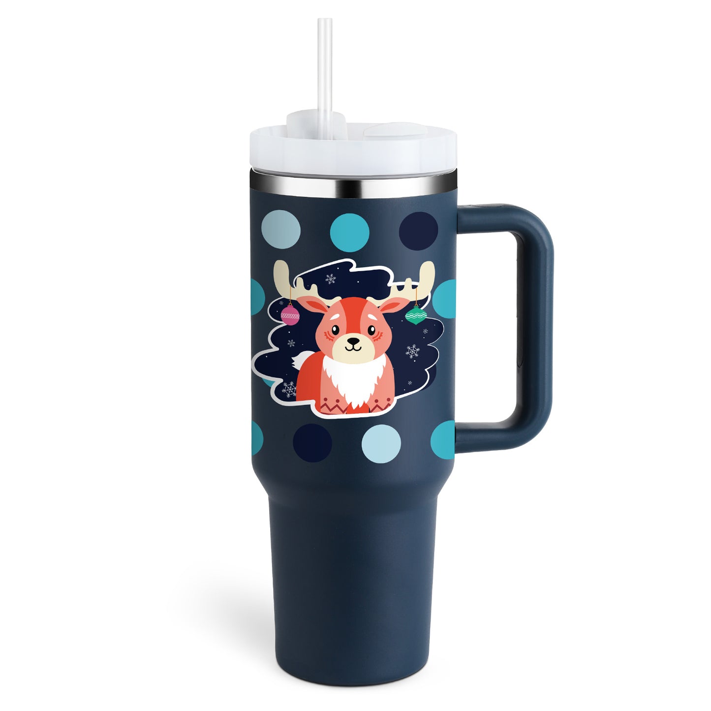 40 Oz Tumbler With Handle Straw Insulated, Stainless Steel Spill Proof Vacuum Coffee Cup Tumbler With Lid Tapered Mug - Lumina shop