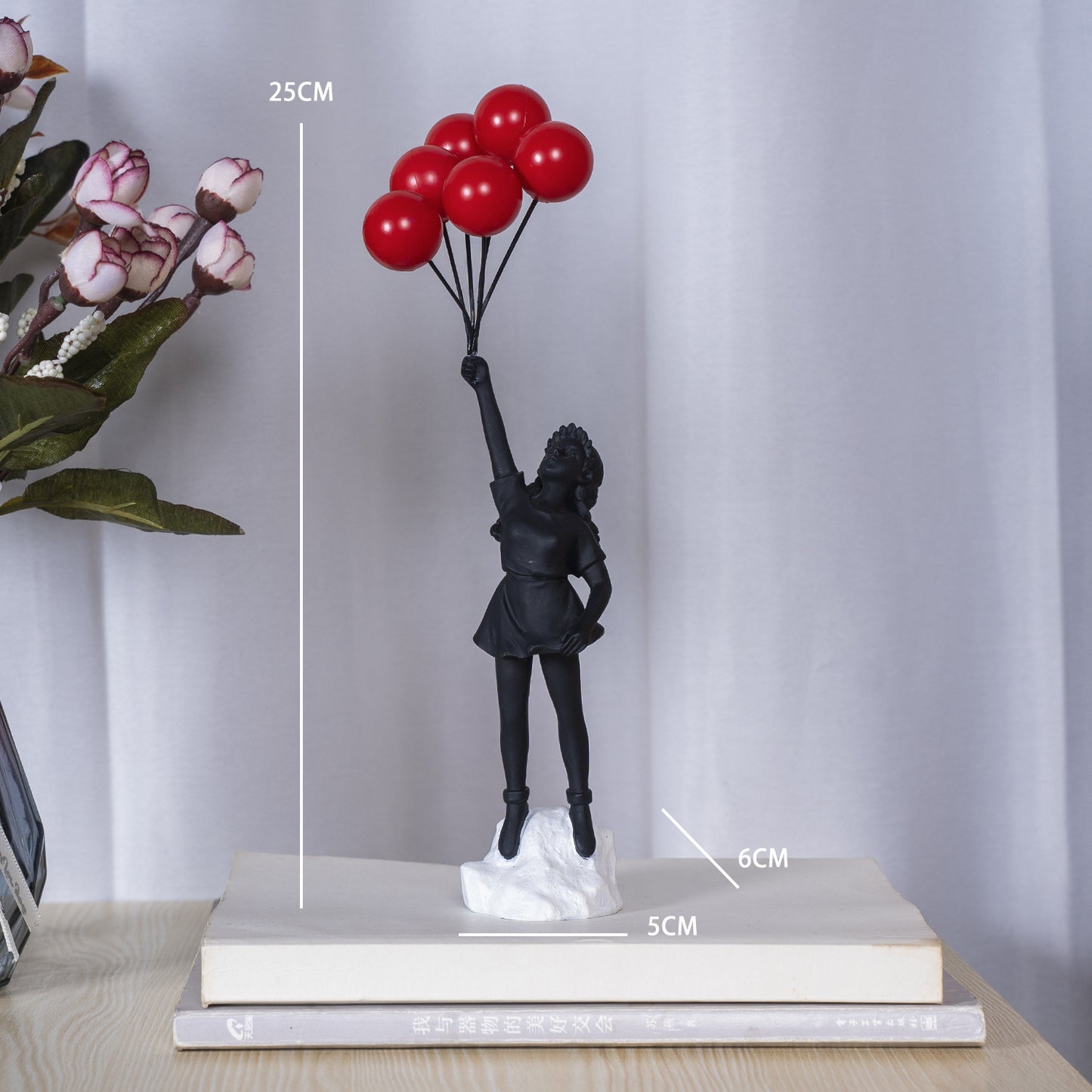 Little Girl With Balloon Art Sculpture Living Room Decorations Decoration Resin - Lumina shop