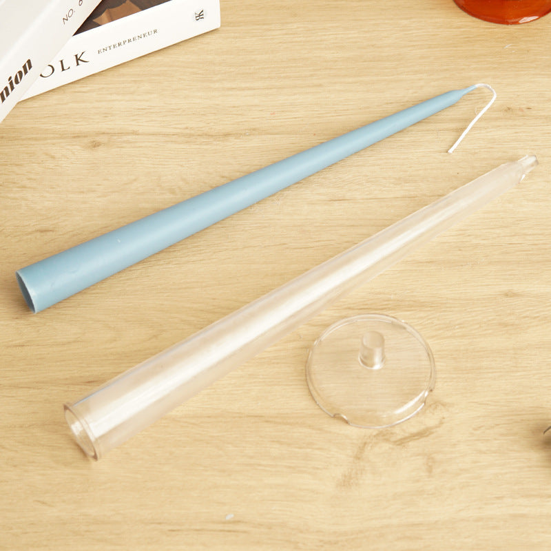 Large And Small Head Long Rod Wax Candle Light Dinner Candle Making Plastic Mold - Lumina shop
