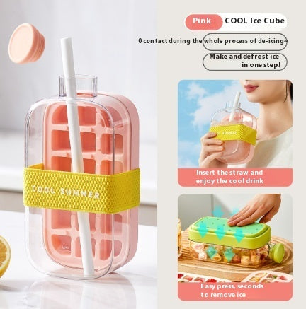 One-Click Molding Cooling Cup,Instant Ice Maker,Zero-Contact Design,Straw Included,Curling Mold,Portable & Stylish Chilled Drink - Lumina shop