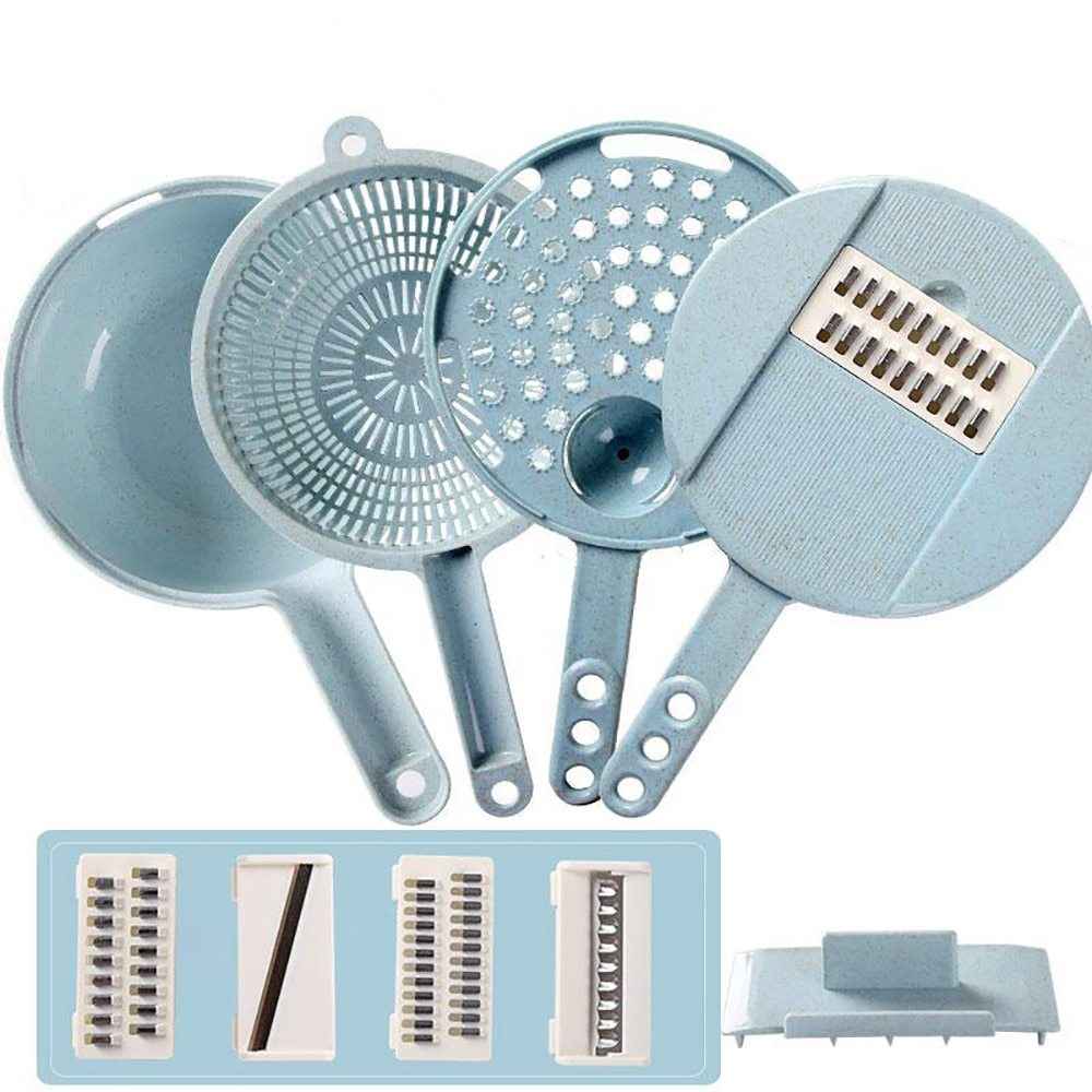 8 In 1 Mandoline Slicer Grater With Strainer Vegetable Cutter Kitchen Accessories
