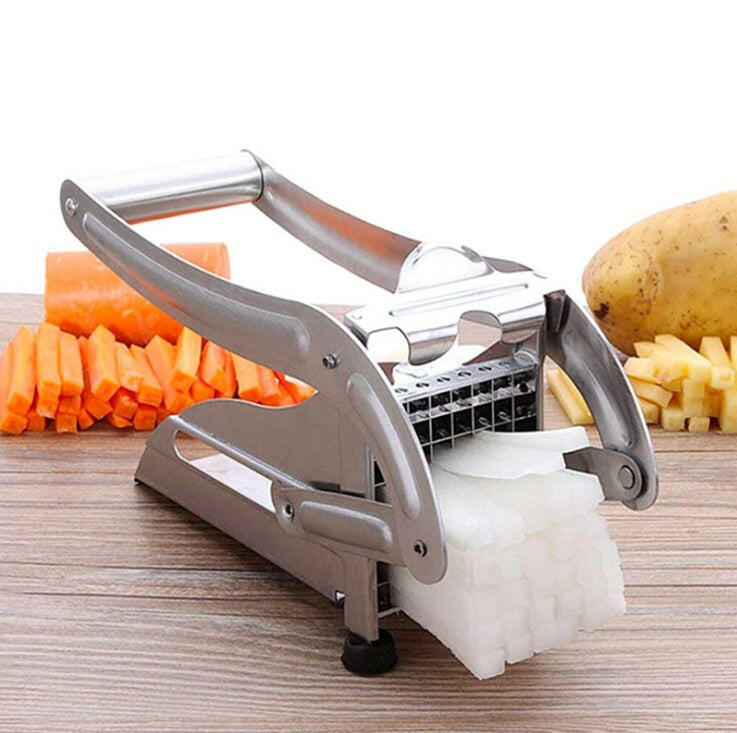 kitchen gadgets 2 Blades Potato Cutter Chopper Stainless French Fries Slicer for kitchen cortador de vegetales Home Kitchen Tool - Lumina shop