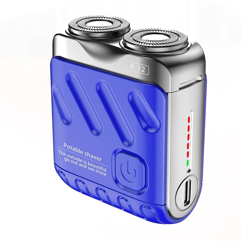 Portable Rotary Dual Ring Electric Shaver Men Travel Mini Shaver Blade Head Rechargeable Pocket Razors - My Store