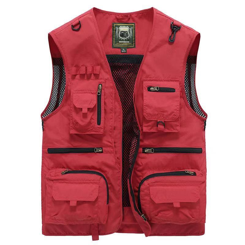 14 Pockets Summer New Men US Tactical Hiking Fishing Vest Mens Photographer Waistcoat Mesh Cargo Sleeveless Jacket Tool Vest - Lumina shop
