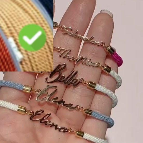Personalized Colorful Rope Chain Custom Name Bracelet Personalized Adjustable Name Jewelry For Girls - Lumina shop