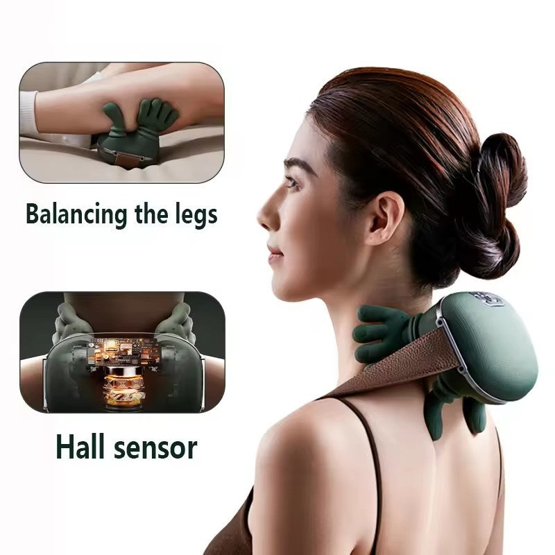 Electric Neck And Shoulder Muscle Massager Wireless Shoulder And Back Kneading Massage Shawl Neck Masajeador Relax Pain Relief - Lumina shop