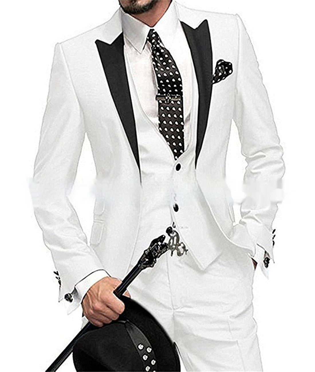 Black Collar Color Blocked Three Piece Set - Lumina shop