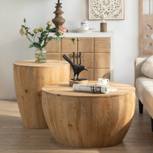 Vintage Style Bucket Shaped Coffee Table Set For Office, Dining Room And Living Room - Lumina shop