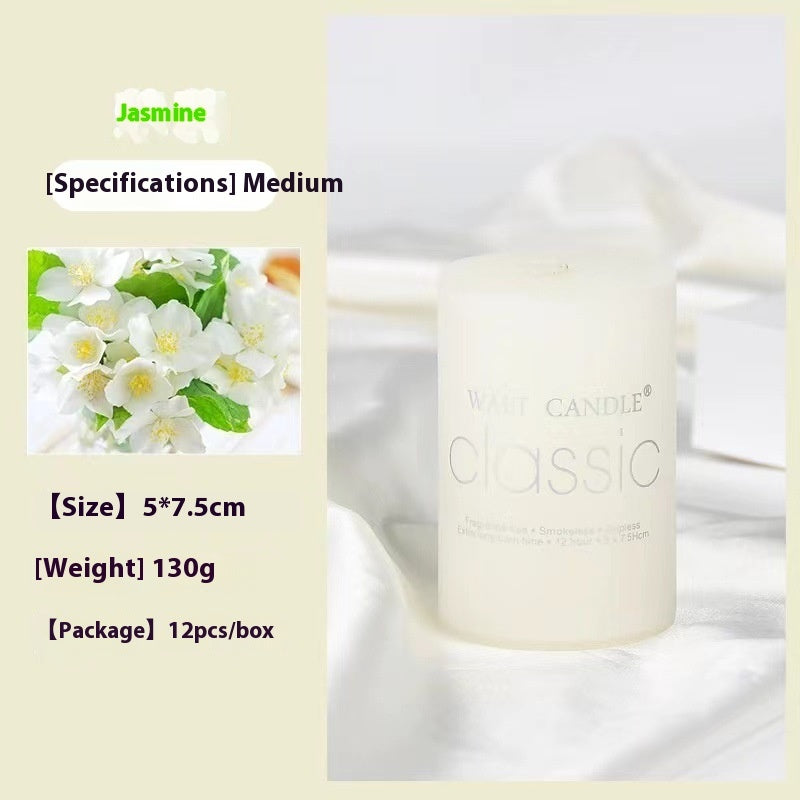 Cylindrical Color Aromatherapy Candle Brilliant Fragrance Candle Smokeless Candles - Lumina shop