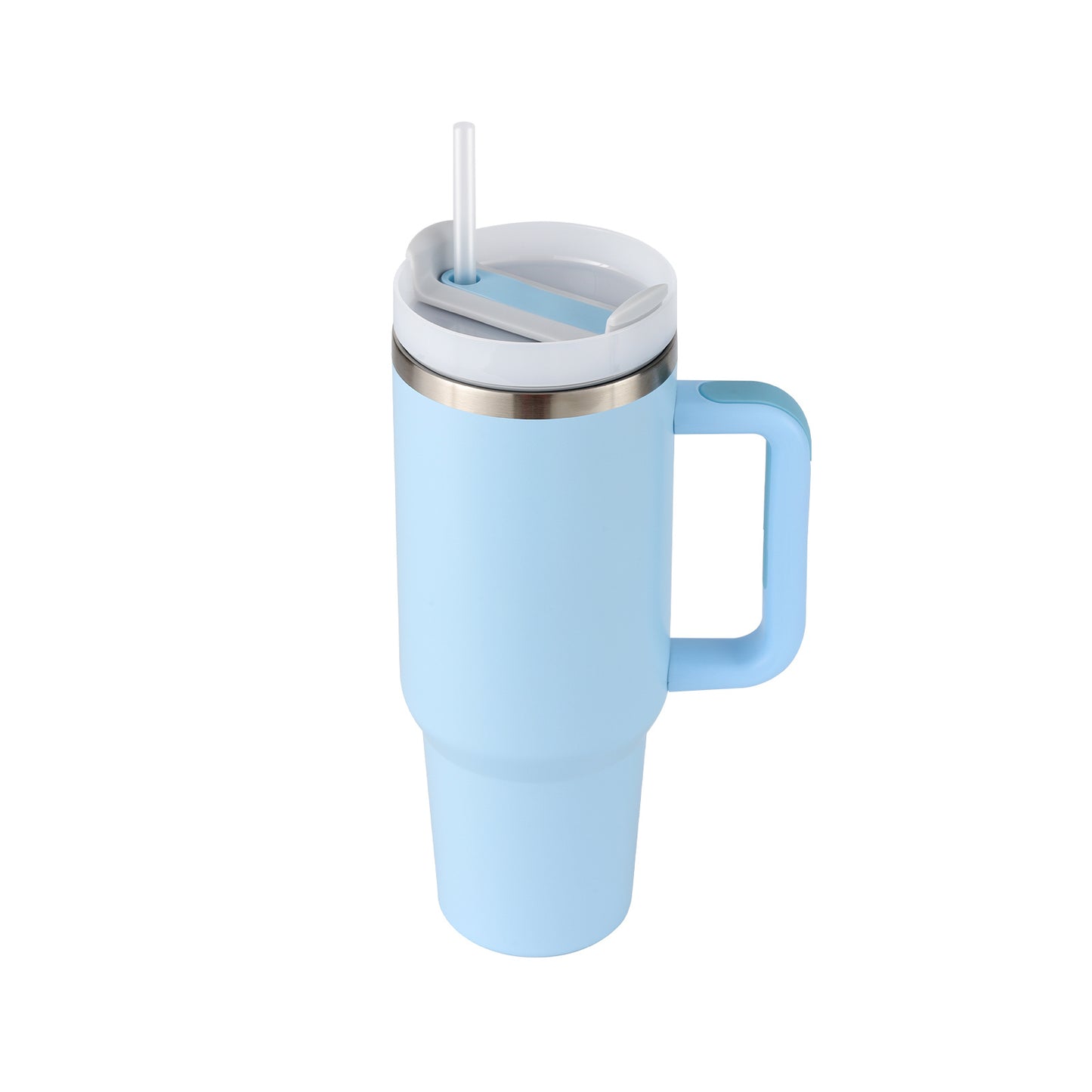 40 Oz Tumbler With Handle Straw Insulated, Stainless Steel Spill Proof Vacuum Coffee Cup Tumbler With Lid Tapered Mug - Lumina shop