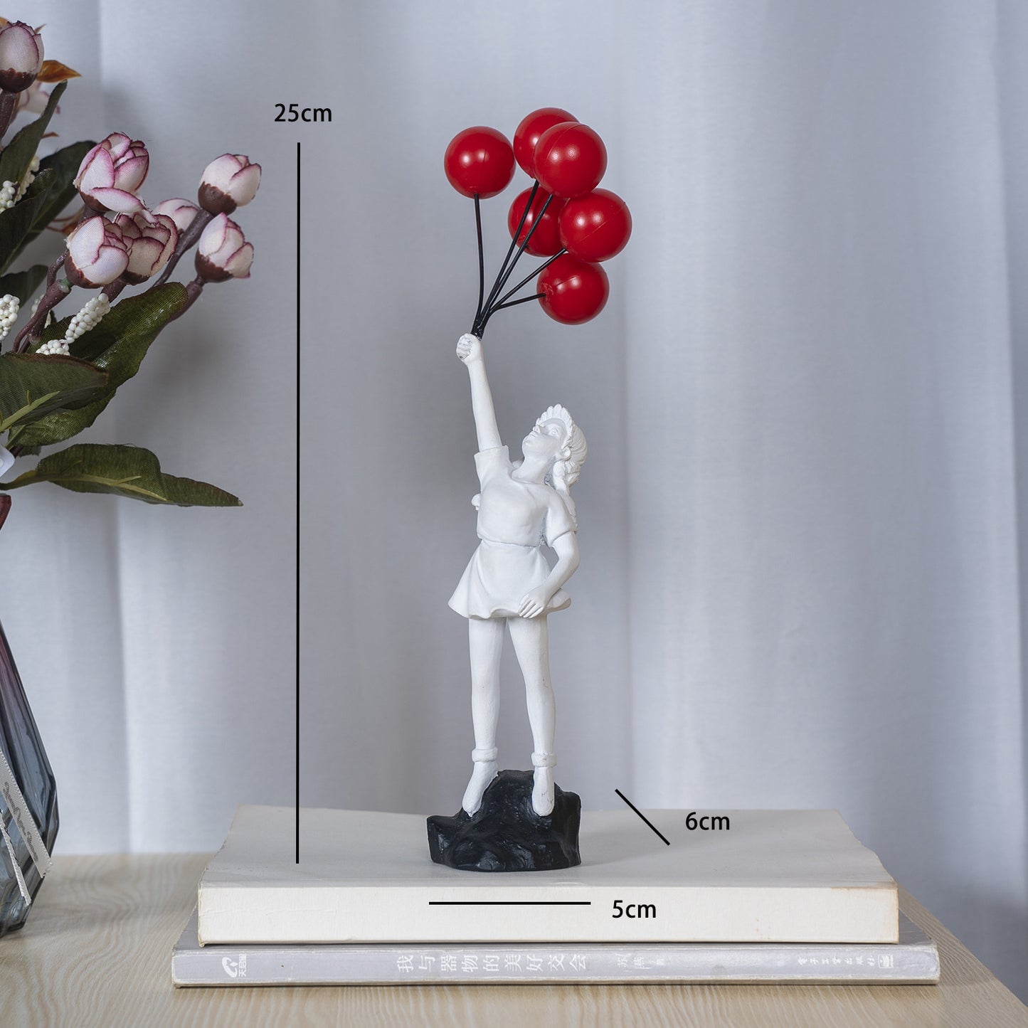 Little Girl With Balloon Art Sculpture Living Room Decorations Decoration Resin - Lumina shop