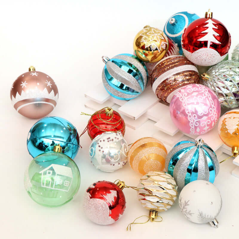Colorful 6cm Christmas tree decorations in various designs, perfect for holiday celebrations and festive décor.
