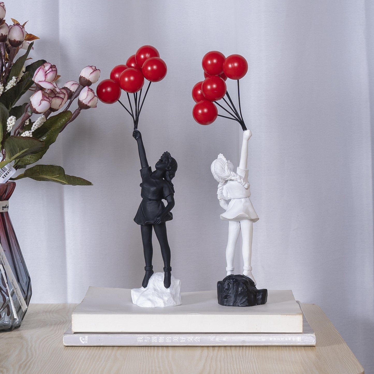 Little Girl With Balloon Art Sculpture Living Room Decorations Decoration Resin - Lumina shop