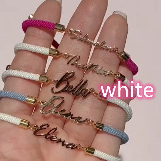 Personalized Colorful Rope Chain Custom Name Bracelet Personalized Adjustable Name Jewelry For Girls - Lumina shop