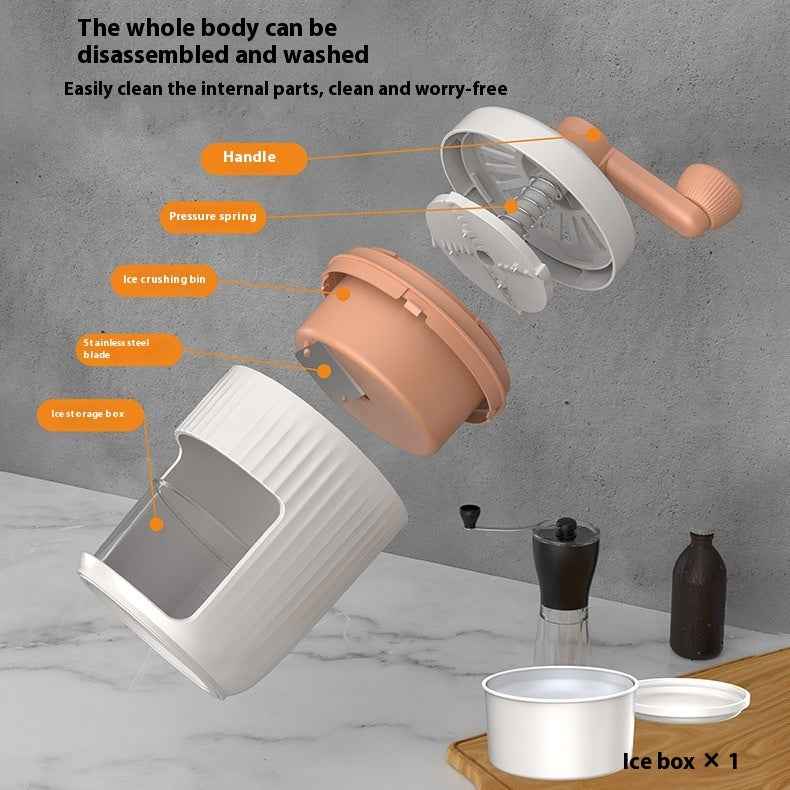 Hand-cranked Ice Crusher Hand-cranked Smoothie Machine Hail Ice Machine Kitchen Gadgets