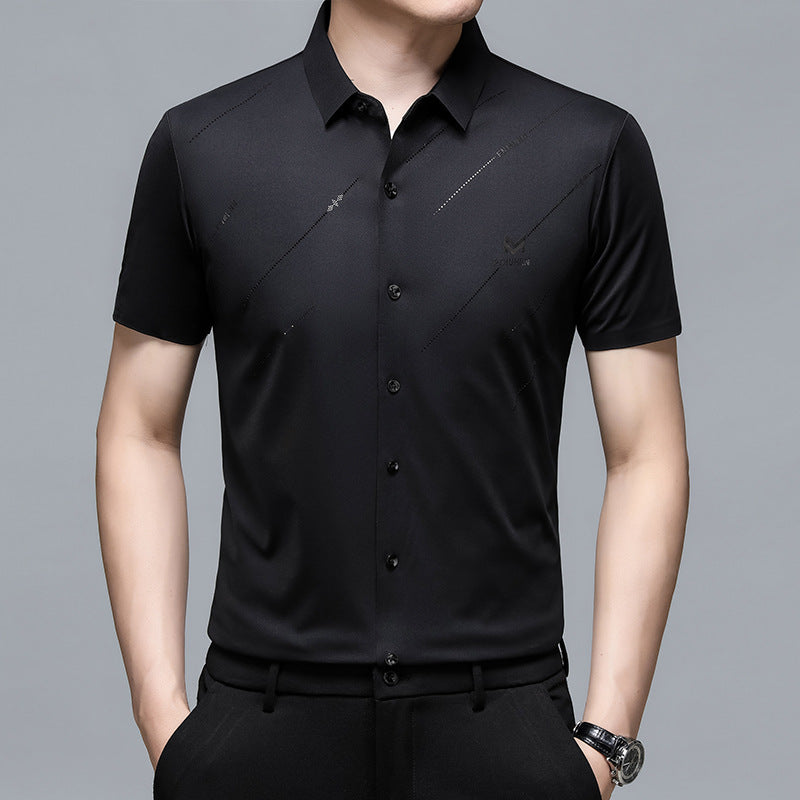 Summer New Men's Short-sleeved Shirt Seamless Business Shirt - Lumina shop