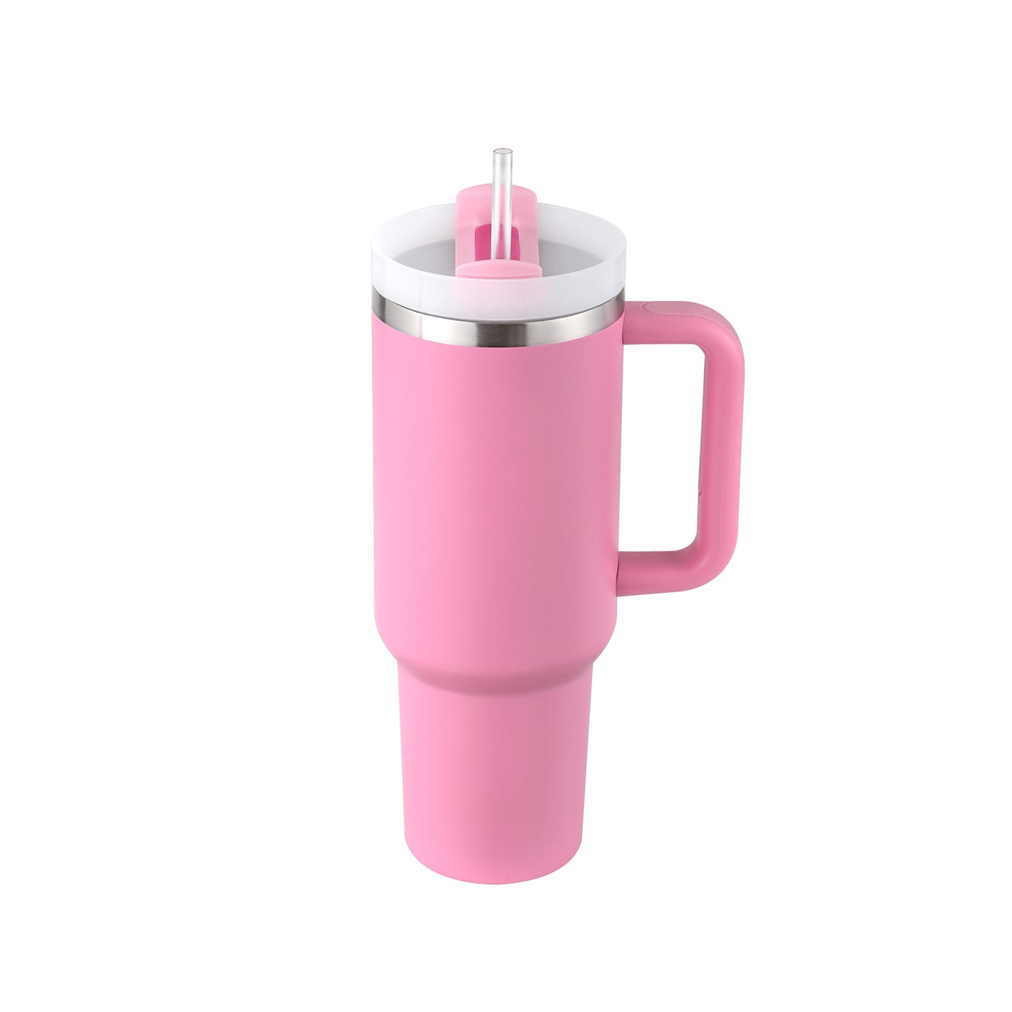 40 Oz Tumbler With Handle Straw Insulated, Stainless Steel Spill Proof Vacuum Coffee Cup Tumbler With Lid Tapered Mug - Lumina shop