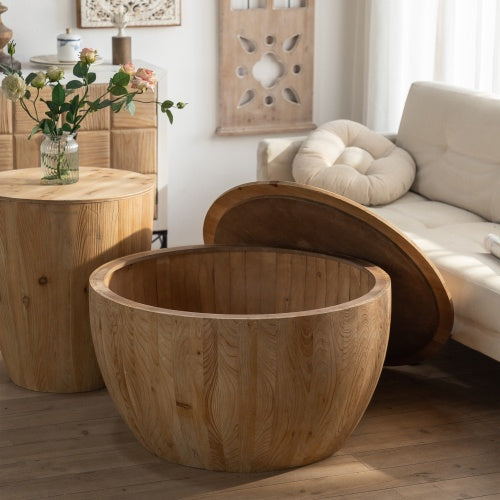 Vintage Style Bucket Shaped Coffee Table Set For Office, Dining Room And Living Room - Lumina shop
