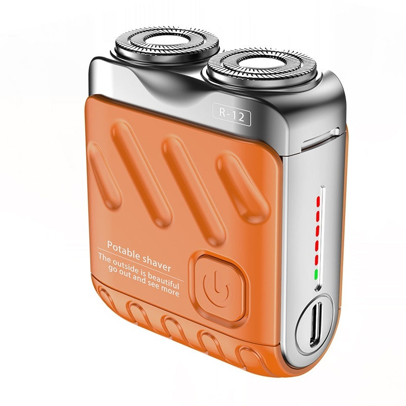 Portable Rotary Dual Ring Electric Shaver Men Travel Mini Shaver Blade Head Rechargeable Pocket Razors - My Store
